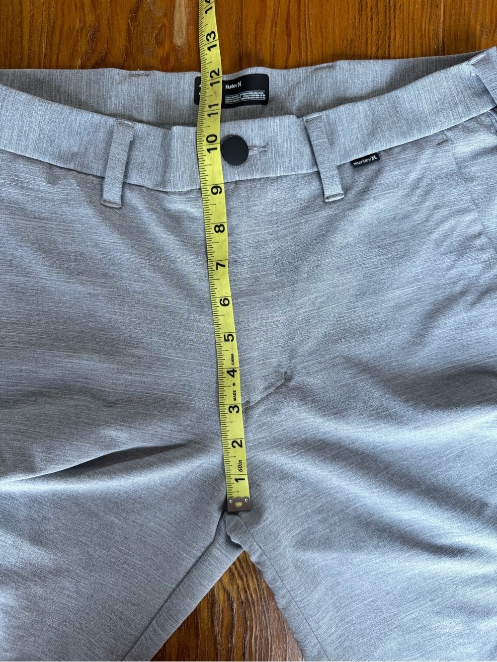 Hurley Men’s Light Heather Gray Stretch Chino Shorts, Size 30 - Picture 5 of 7